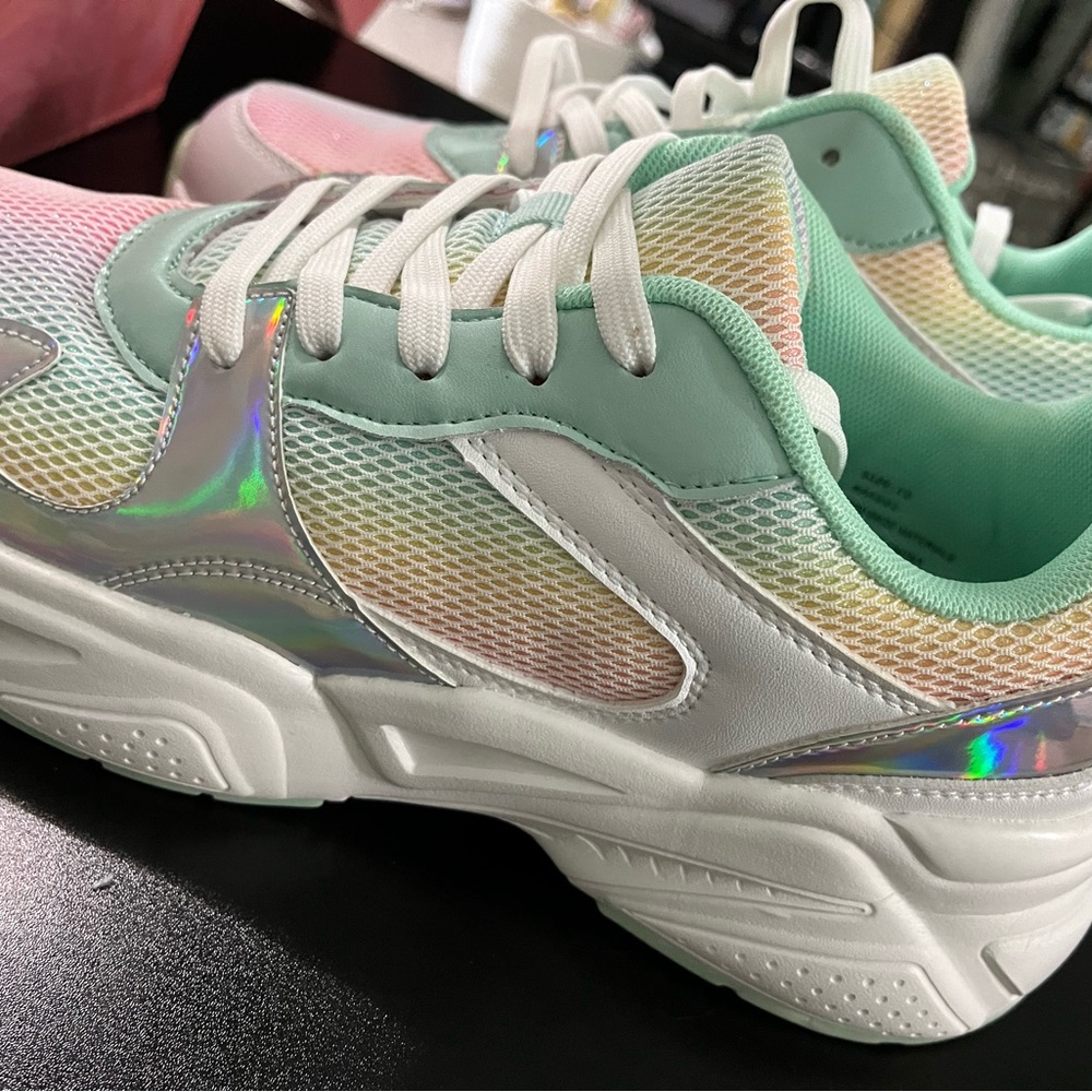 Bernes in box rainbow tennis shoes